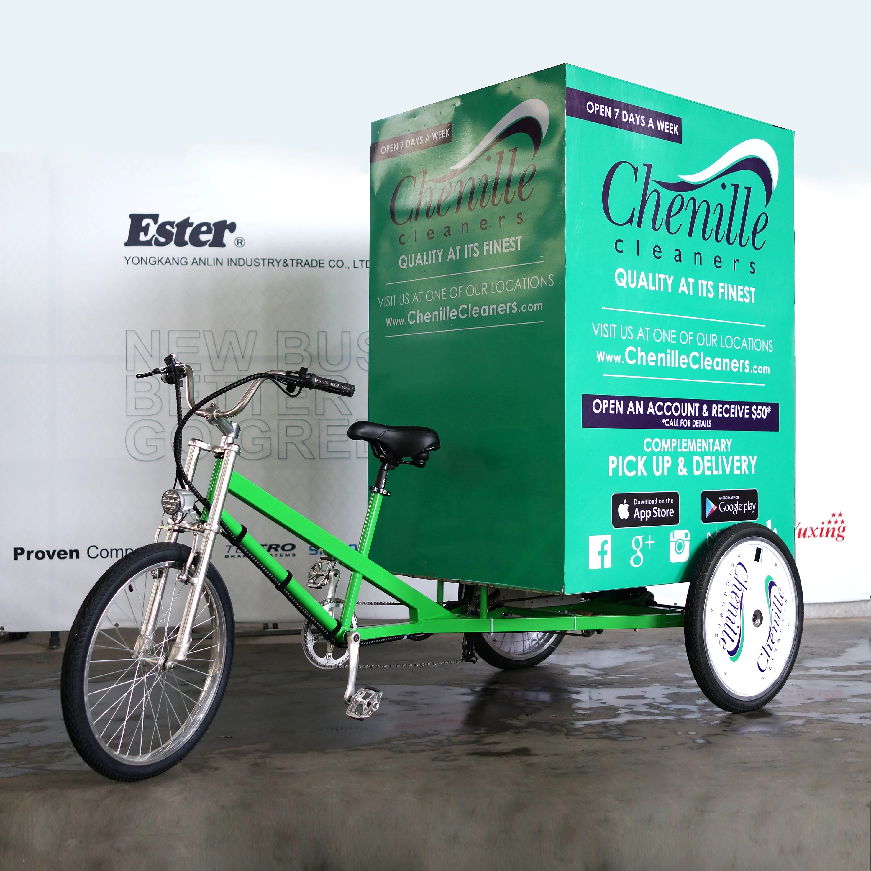 ESTER Cargo Tricycle on Sales Chinese Manufacturer Customized in 2017