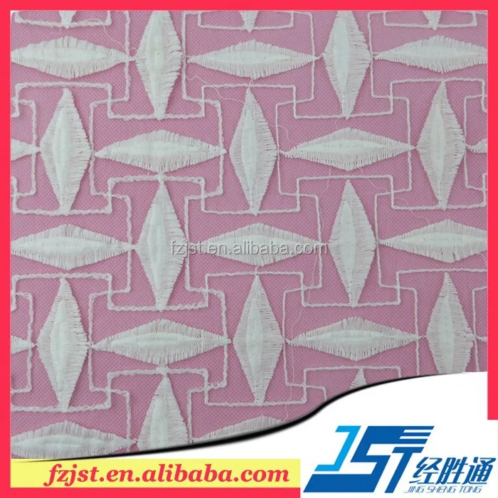 Sequin rhombic design Silk mesh Embroidery voile organza Fabric wholesale
