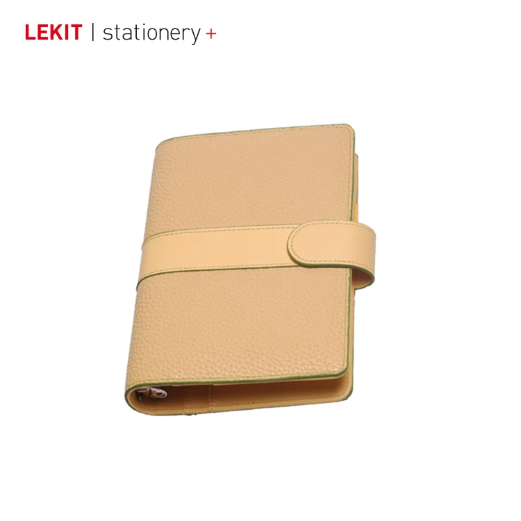 customizable a5 leather refillable notebook a5 pu leather notebook with dividers