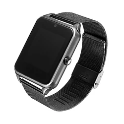 Cheap z60 smart watch stainless steel touch screen with camera sim card