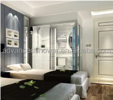 Hotel use prefabricated modular FRP bathroom design wc toilet shower POD