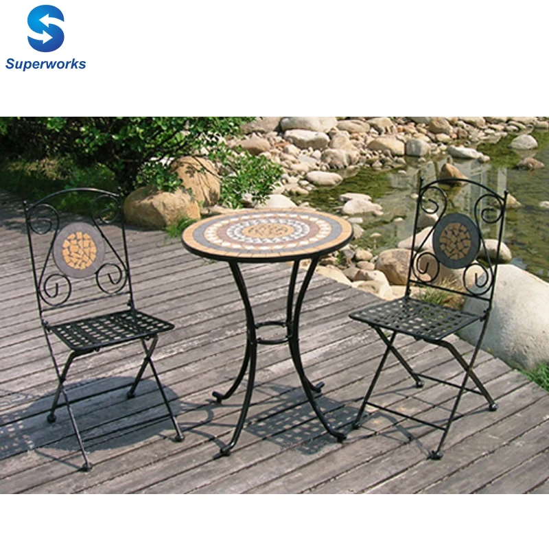 sofa furniture mosaic metal frame folding Leisure rattan furniture philippines