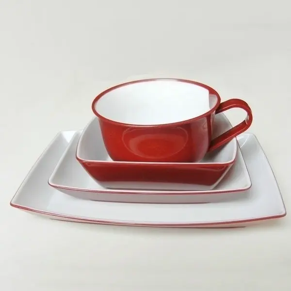 Customized Logo Airline Reusable Exclusive Plastic Dinnerware Set
