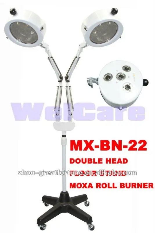 Double head Floor Stand Moxa Roll Burner/Vertical moxa roll burner/Moxa warmer/Moxibustion device/TDP lamp