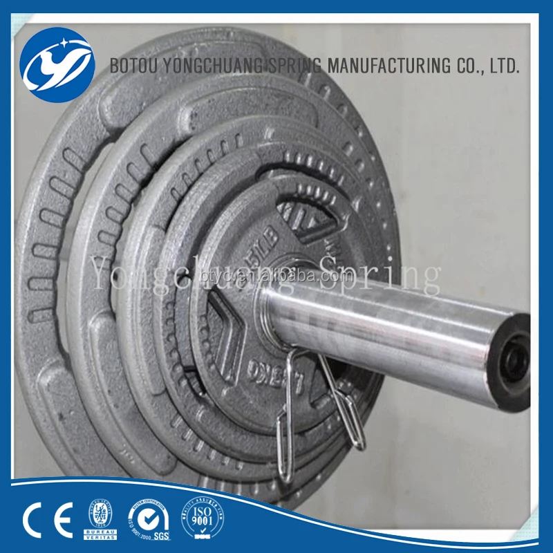 Barbell Bar Collars 2-inch Galvanized Torsion Coil Spring Clip Collar