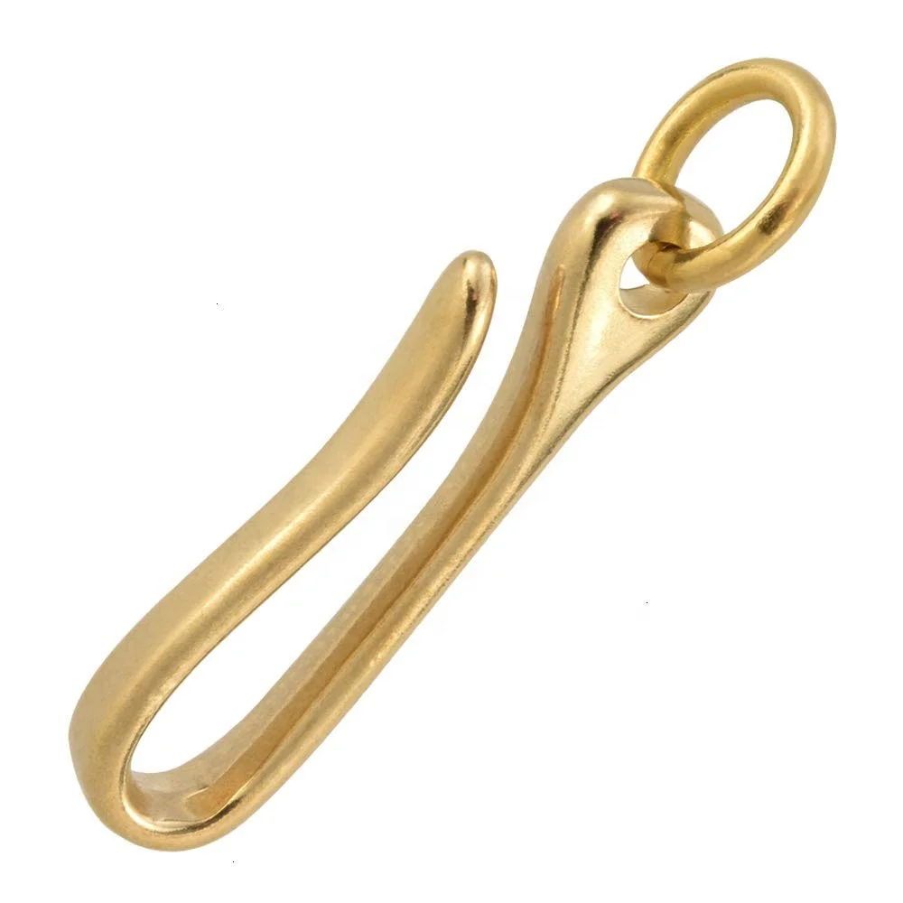 Solid Brass U Shape Belt Key Chain Holder Hook Clip