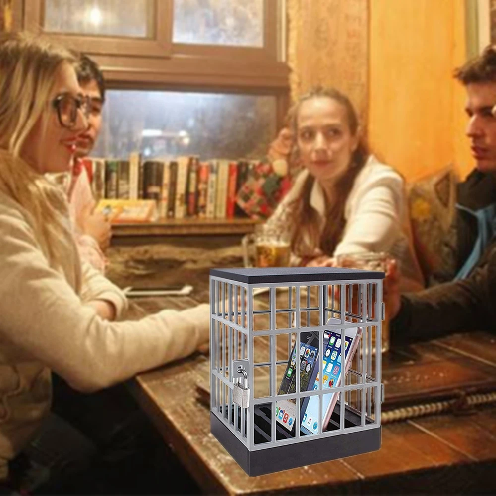 European Patented cell Phone Jail  lock up family time Phones Prison Safe Smartphone Stand Holders Classroom Storage Gadget