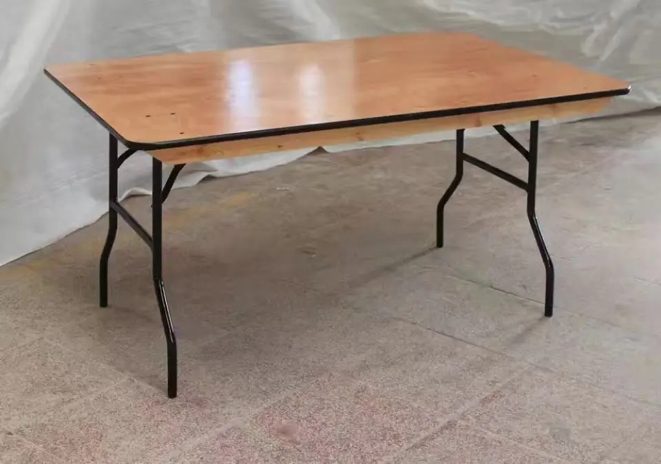 6 ft Rectangular High Pressure Laminate wood Folding Banquet Table