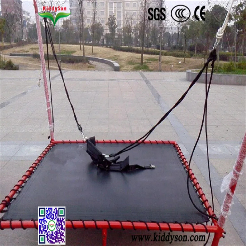 Outdoor High Density Single Bungee Jumping Bungee Trampoline For Kids And Adults
