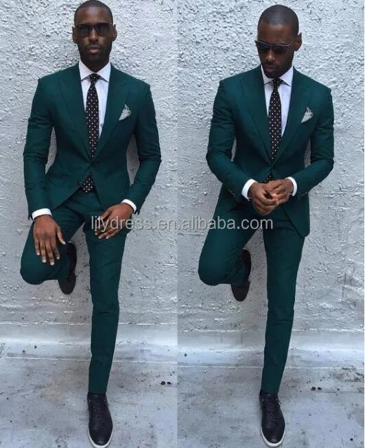 Wedding Suits Design Formal Slim Fit Tailored Mans Wedding Suits Sets (Jacket+Pants+Bow) WS222 Wedding Tuxedos For Men Green