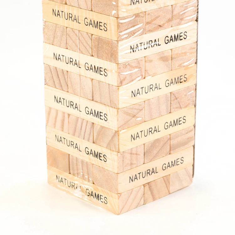 Новые Продукты 60 шт. деревянные штабелируемые игровые блоки Tumbling Tower