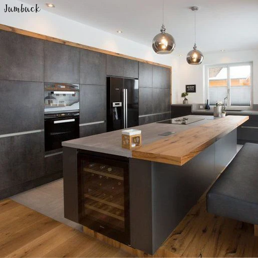 Grey wood cabinet kitchen modern islands designs that you wish were in you kitchens
