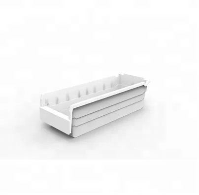 plastic storage warehouse shelf tray bin