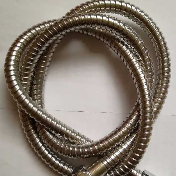 
2019 new big diameter chrome nut flexible stainless steel shower hose 