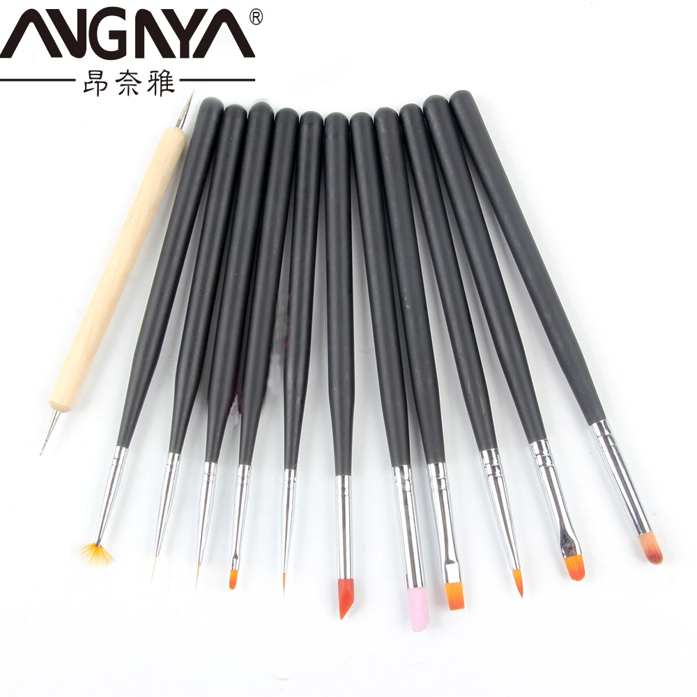  Профессиональный набор для ухода за ногтями 12 шт./компл. оптовая продажа кистей различной формы дизайна ногтей