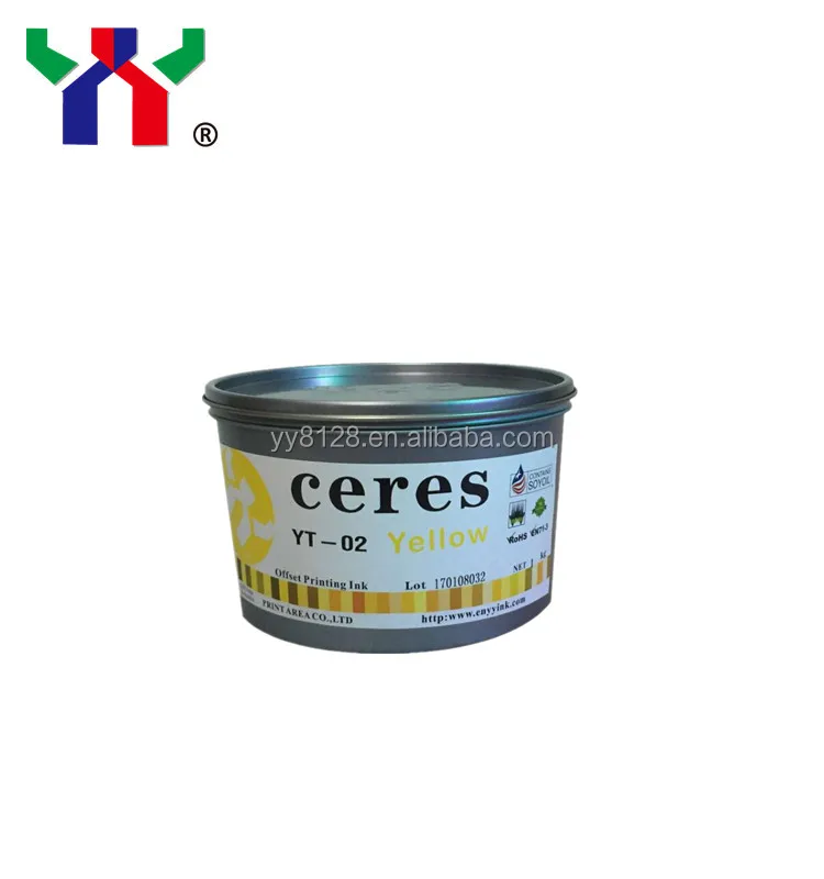 Offset Sheet Fed Ink Ceres YT-02 Offset CMYK Ink for Paper