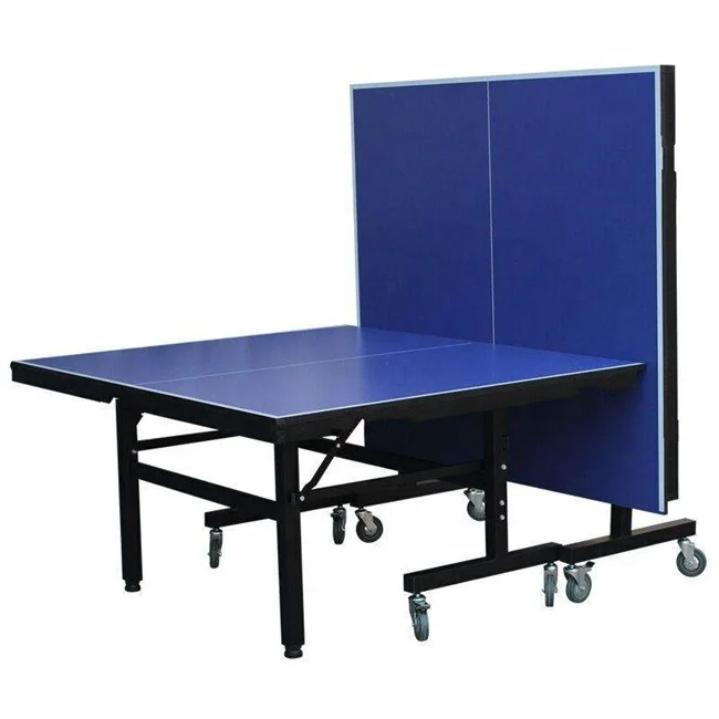 China Indoor HDF 15mm mesa Foldable and Movable Table tennis Tables for sale