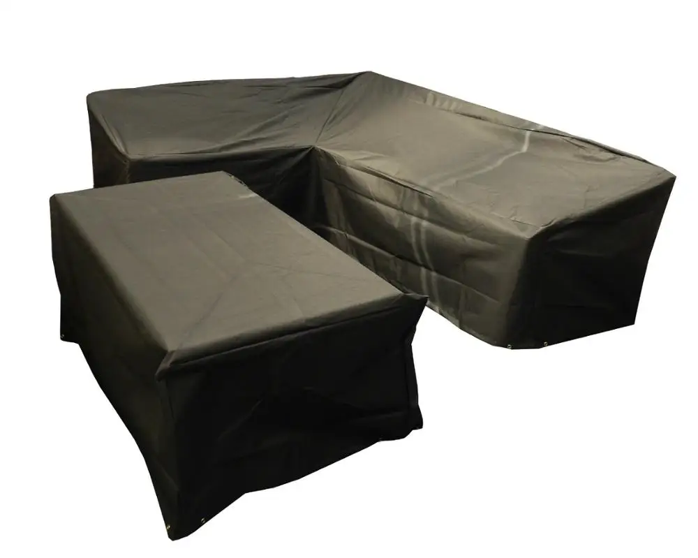UV protected polyester waterproof lounge chair cover for L-shaped sofa set
