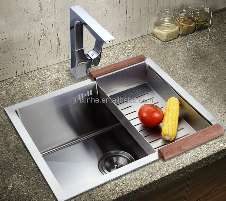 Handmade stainless steel single bowl kitchen sink