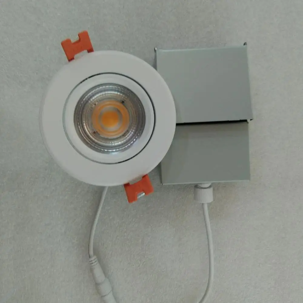 3inch 7W Dimmable Recessed LED COB Downlight with ETL ES approved CCT Changeable 1800k2000k3000k CRI90 IP44 980lm