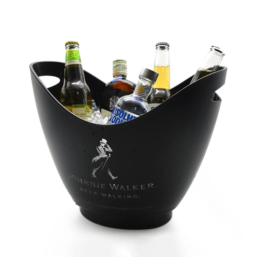 Best Factory Cheap Bar Hotel Customize Color Led Light Acrylic For Beer Wine Bottle Plastic Ice Bucket