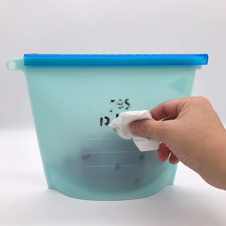 Reusable Vacuum Food Bag Silicone Food Storage Bag Fruits Vegetables Meat Preservation kits