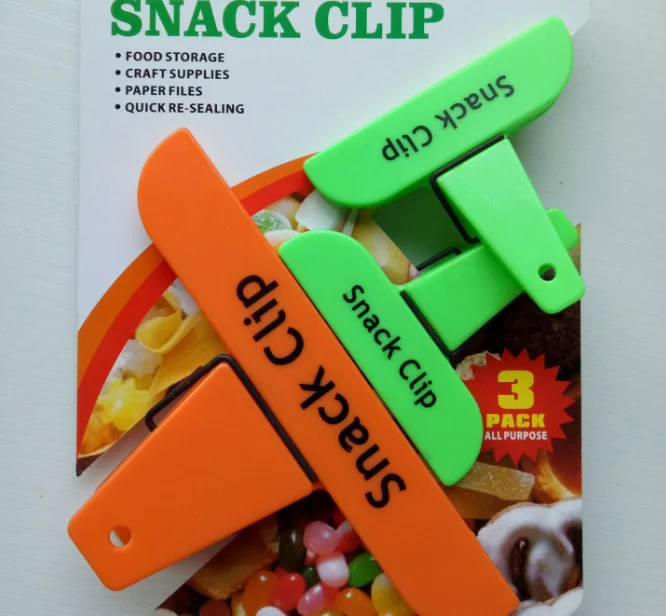 
Multi functional eco friendly food grade quick sealing promotional snack clip 