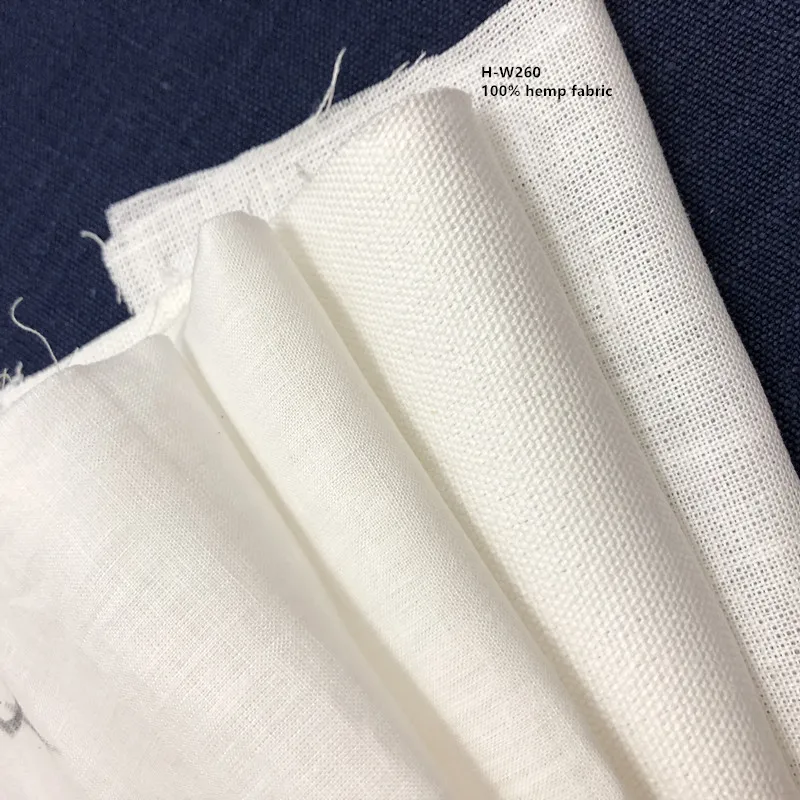 
Washed 100% Hemp Fabric For Garment And Shirt , Natural 260gsm Hemp Fabric In Stock 