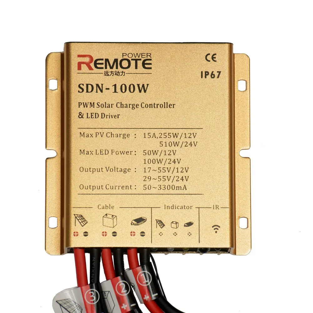 
12V /24V/48v 10A/20A/30A solar controller manual PWM solar charge controller with built in led driver 