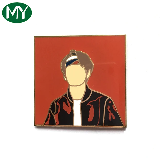 Custom hard  enamel Korea idol icon souvenir fans lapel pin