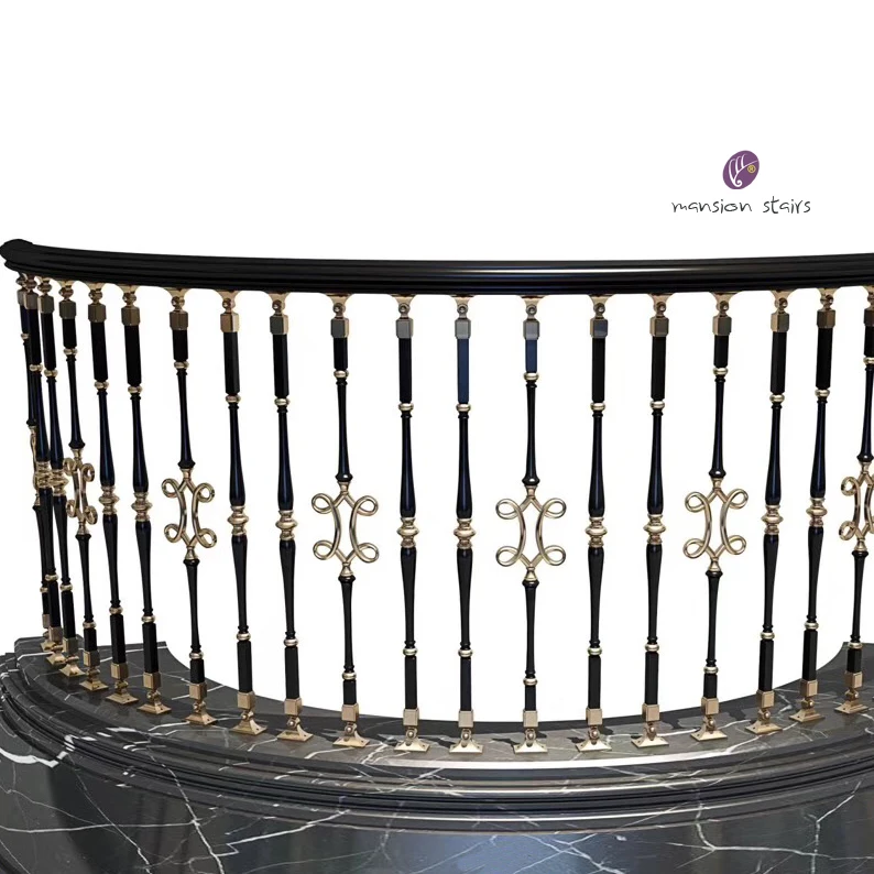 Antique Brass Balcony Stainless Steel Railing Design