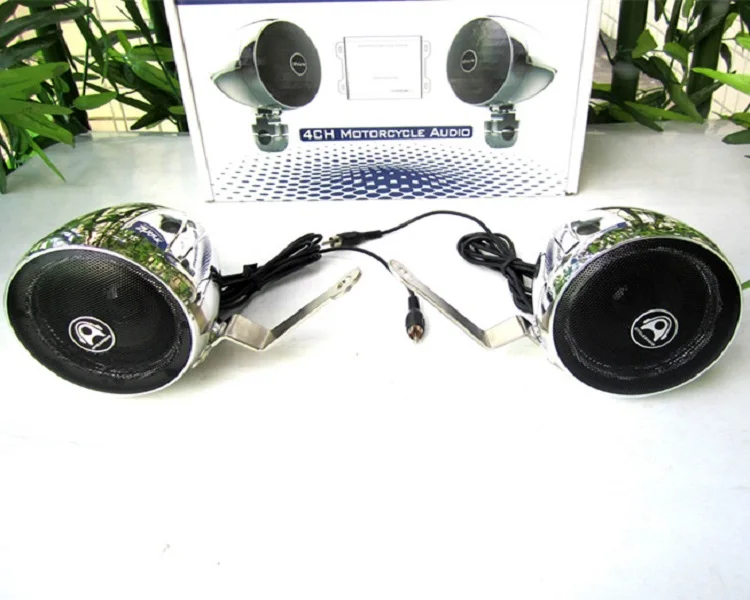 M-Tech 300W Silver Color Motorcycle Audio Accessories Loud Speaker