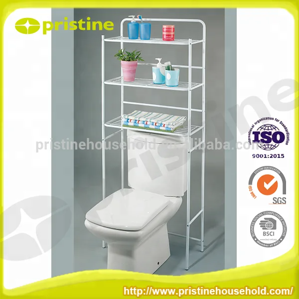 MIT DIY Housewares Shopee OEM eBay Wholesale Taiwan Household Storage Furniture Iron Bathroom Shelves Corner Toilet Storage