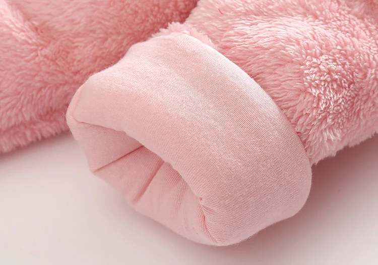 Wholesale Winter Thick Thick Newborn Baby Rompers Warm Boy Girl Hoodie Toddler Baby Bodysuit Onesie Jumpsuit Baby Clothes