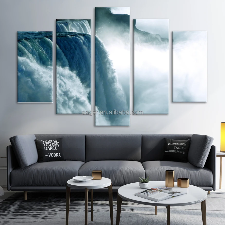 Современное искусство на заказ 5 панелей печать пейзаж живопись настенный холст