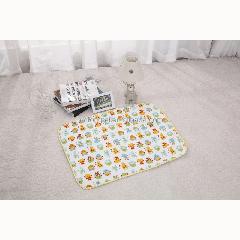 
bamboo fibre water-proof and free breathing ultralarge baby changing pads mat robot 