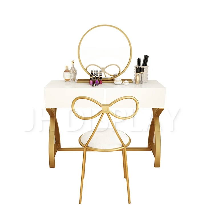 
Custom Modern Minimalist Gold Vanity Dressing Table For Girl 