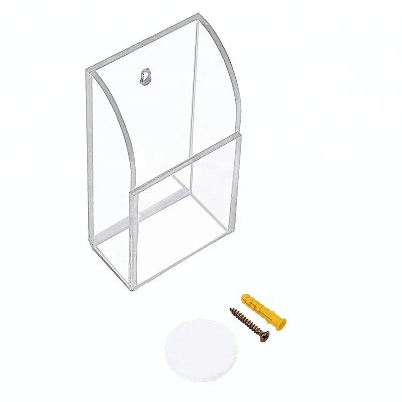 Wall Mount Acrylic TV Air Conditioner Remote Control Holder