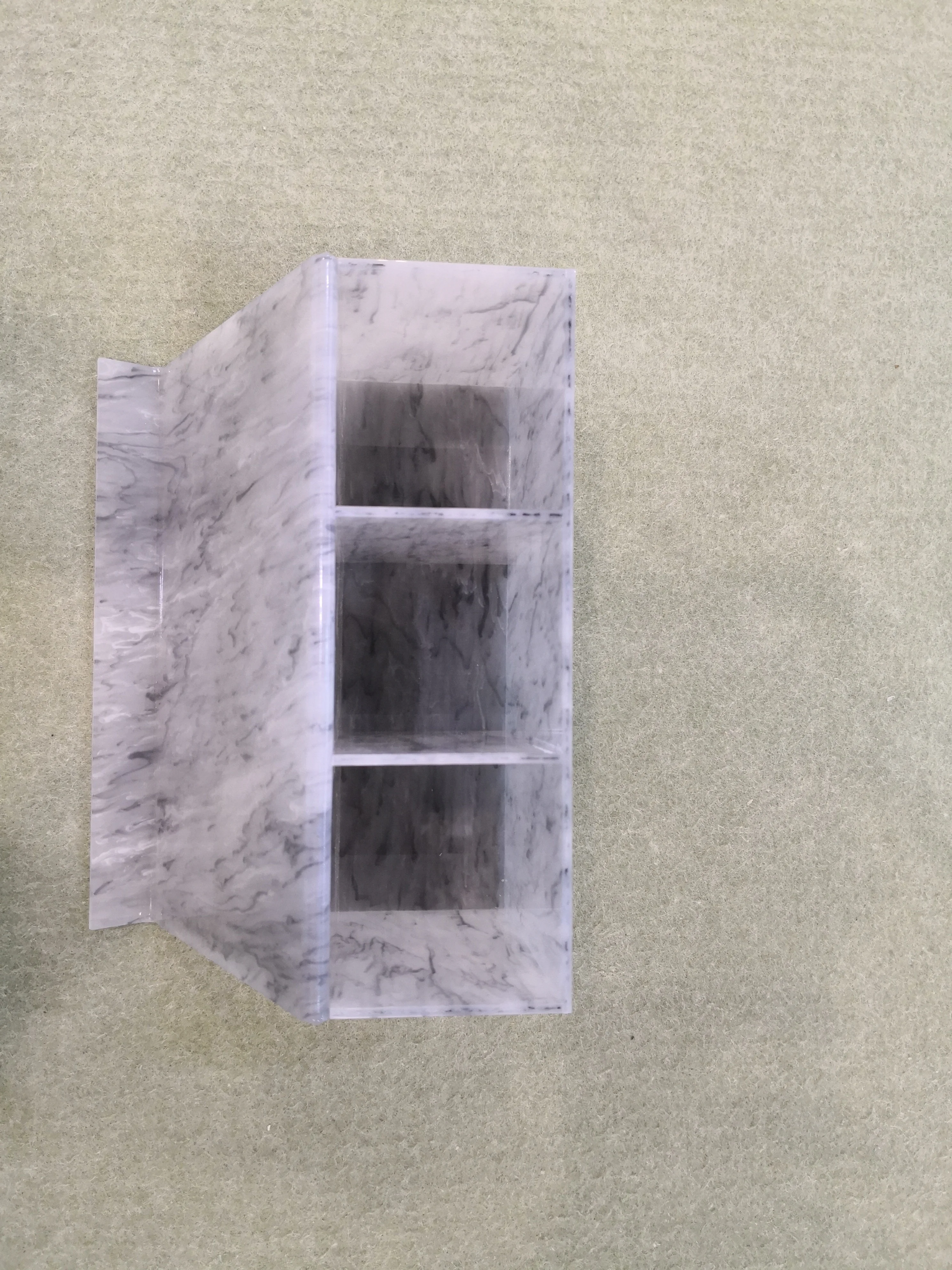 
Marble acrylic brush holder and cell phone display 