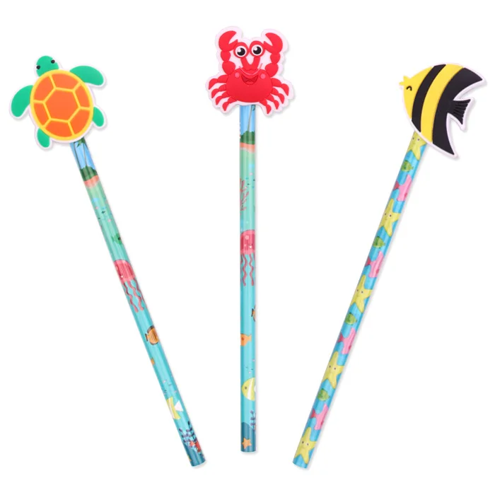 Licheng RU110 Pencil HB, Customised Fun Rubber Topper School Pencil Manufacturer