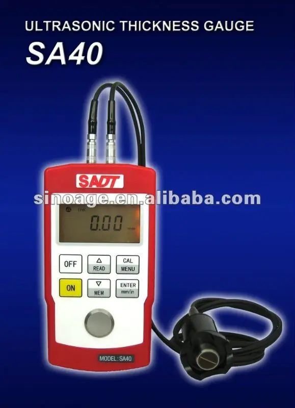 Metal Thickness Meter SA40 equipped with four different probes