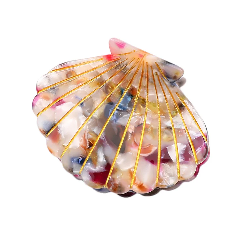 2019 Women Accessories Shell Shape Hair Clips For Women Acrylic Hair Claw