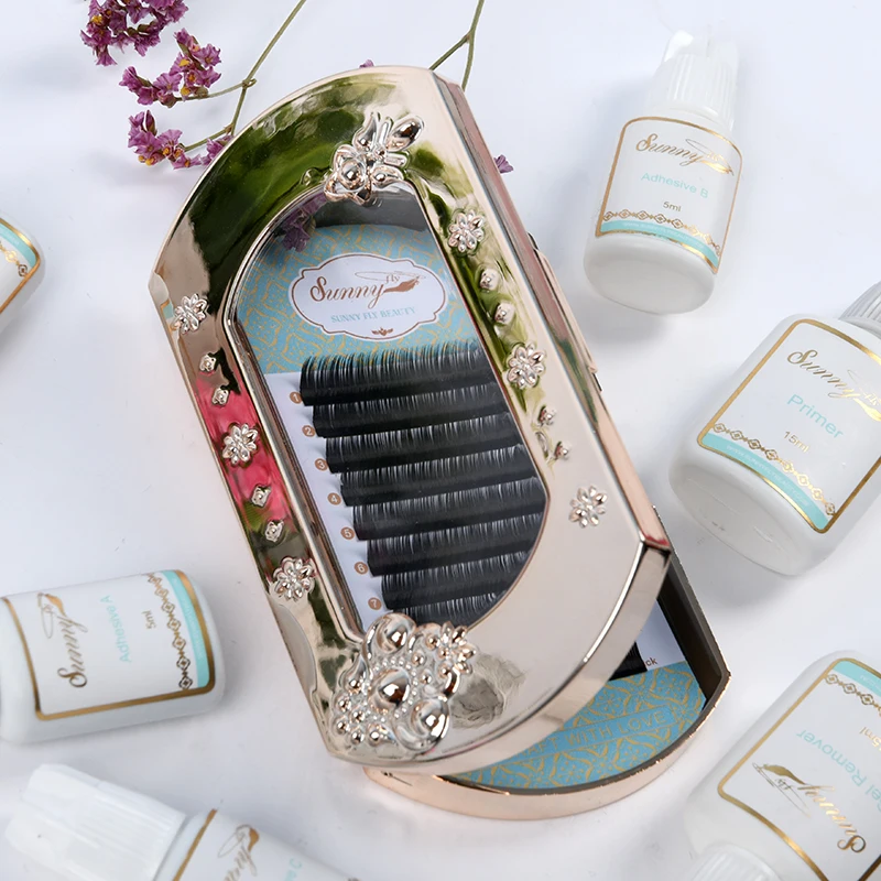 
Private label your own brand 3d human hair eyelashes extension professional 20 joyseen rudong 