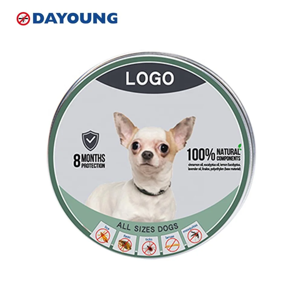 Крутой серый цвет собаки блохи воротник с натуральным эфирным маслом кожи Безопасный собаки блохи & tick Ошейник для домашних животных с натуральным эфирным маслом deet
