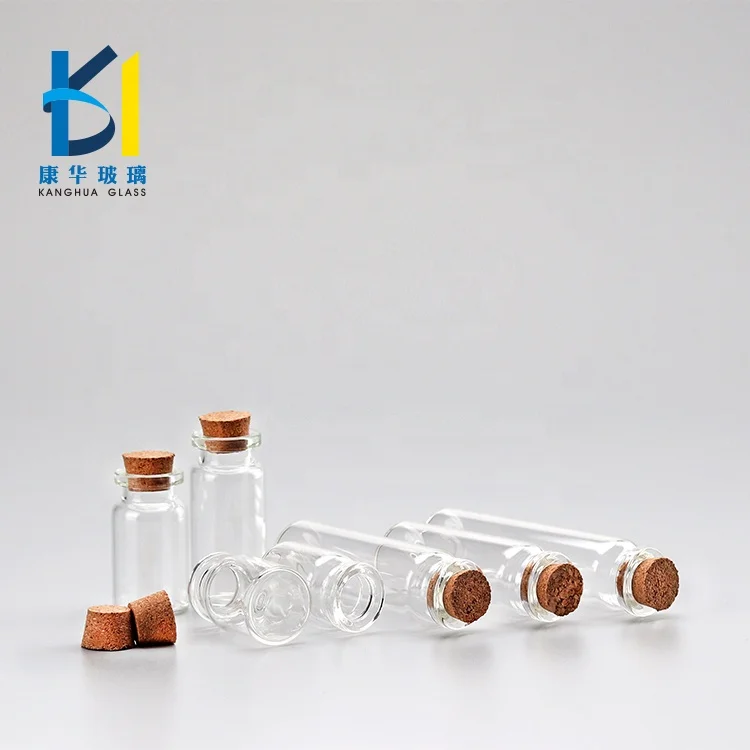 Glass Tube Bottle Cork 5ml 10ml 15ml Glass Bottle Cork 20ml Glass Cork Bottle Small