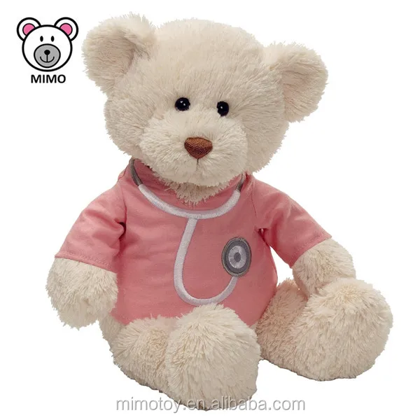 China Toy Factory Stuffed Plush Teddy Bear T shirts Wholesale Custom LOGO Cute Soft Plush Toy Brown Teddy Bear