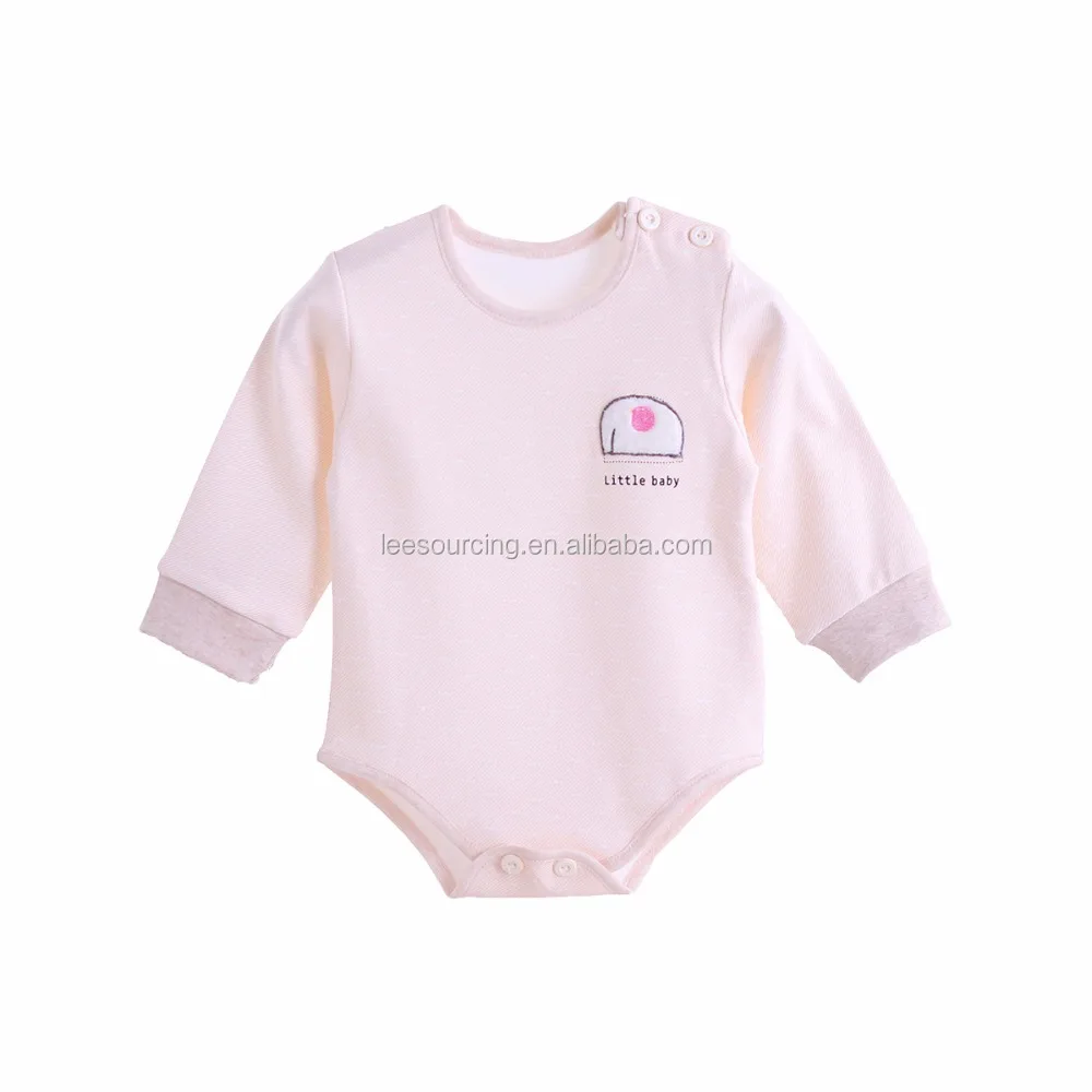 
Leesourcing High quality long sleeve infant and toddler baby clothes bodysuit organic cotton 