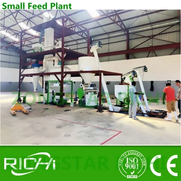 1ton/h 2ton/h Animal Feed Pellet Production Line for sale
