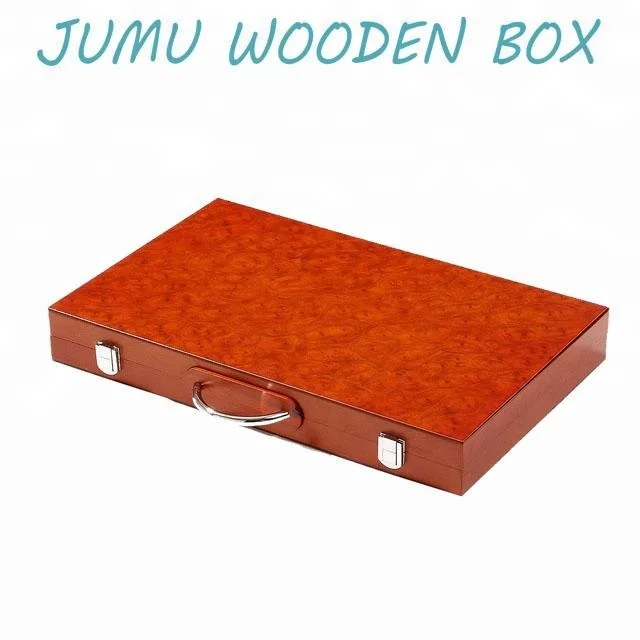 luxury big chess storage wooden box with handle