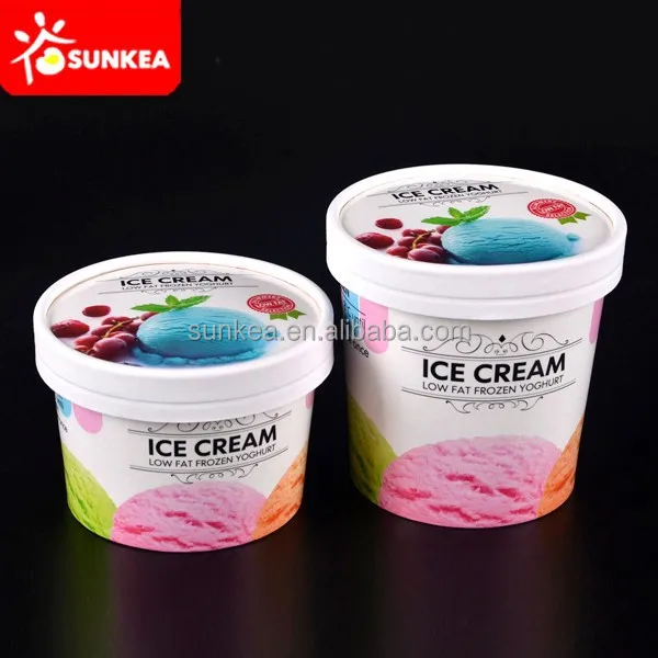 Custom printed paper ice cream cup
